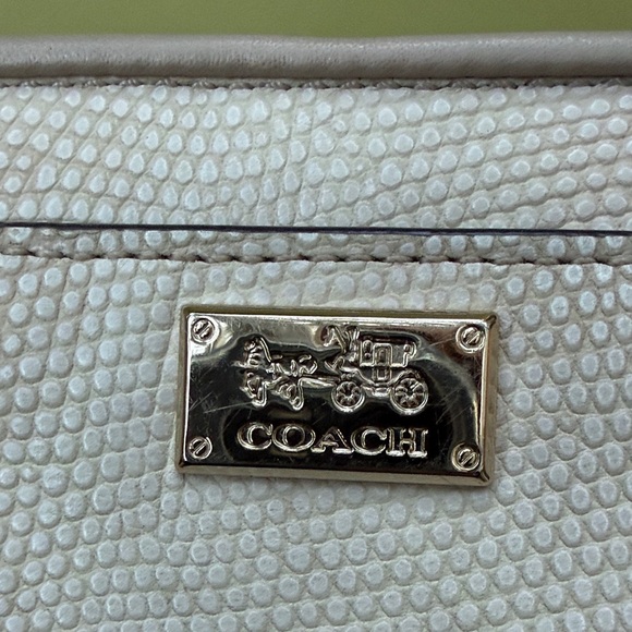 Coach Light Lavender/Purple Textured Leather Pouch with Zipper Closer